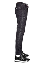Black Stripe Tech Stretch Fit Pants