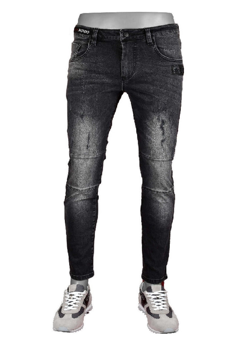 Black Side Stripe Slim Fit Jeans