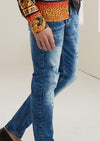 Blue "Bel Air" Slim Fit Straight Jeans