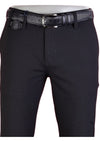 Black "Alexander" Buckle Stretch Pants