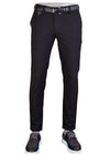 Black "Alexander" Buckle Stretch Pants