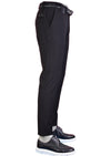 Black "Alexander" Buckle Stretch Pants