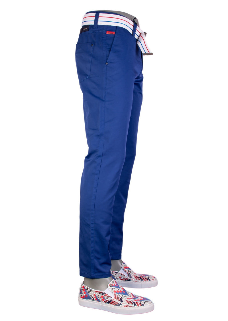 Blue Tech Stretch Slim Fit Pants