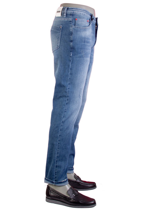 Blue "Melrose" Lightweight Slim Jeans