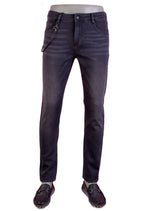 Black "Mystique" Slim Fit Straight Jeans