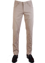 Beige Dot Texture Stretchy Pants