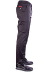 Black Side Pocket Zipper Tech Pants