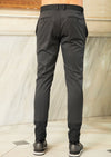 Gray Stripe Stretch Slim Fit Pants