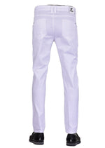 White Red Green Ribbon Stretch Pants