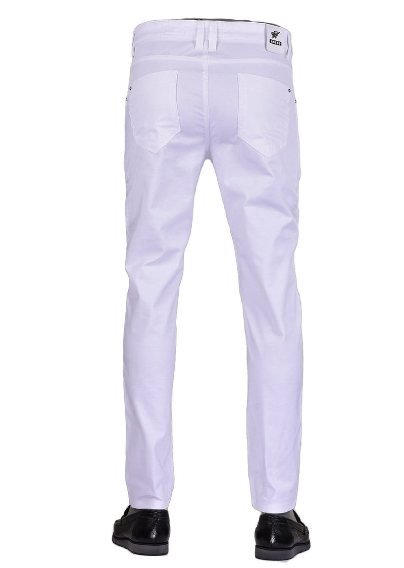 White Red Green Ribbon Stretch Pants