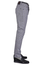 Gray Plaid Casual 2-Pieces Suit