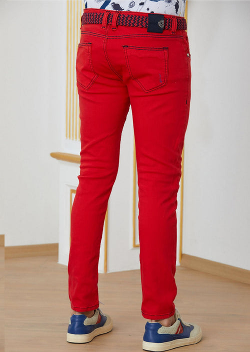 Red Luxe Slim Fit Jeans