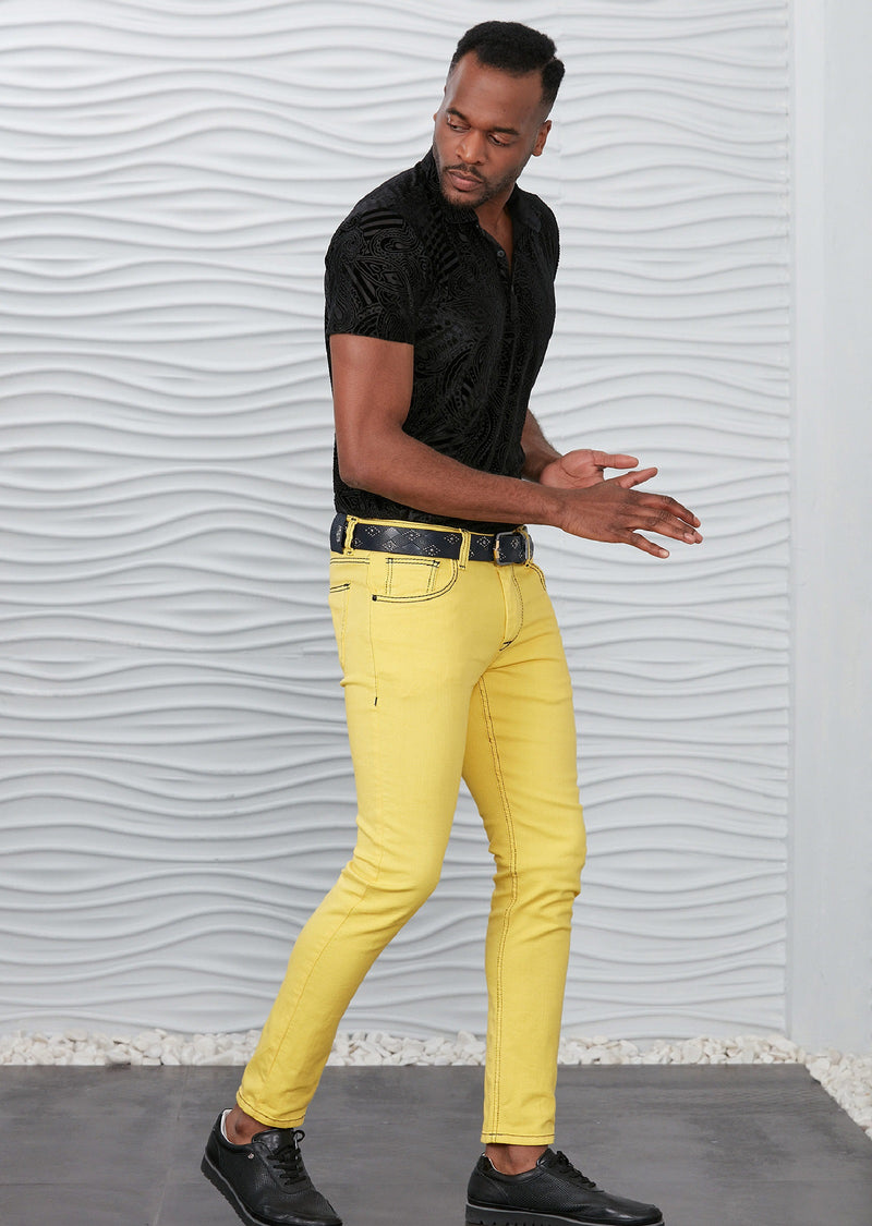 Yellow Luxe Slim Fit Jeans