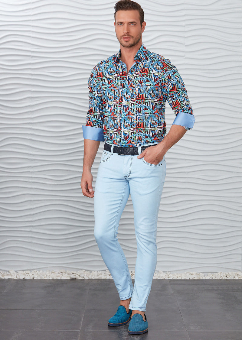 Baby Blue Luxe Fit MONDO Menswear