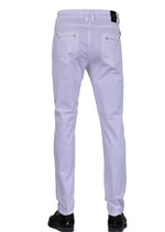 White Tech Stretchy Zipper Pants