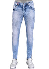 Blue Side Zipper Detailed Jeans