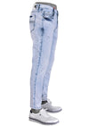 Blue Pleat Detailed Jeans