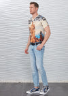 Blue Pleat Detailed Jeans