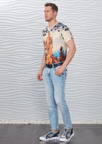 Blue Pleat Detailed Jeans