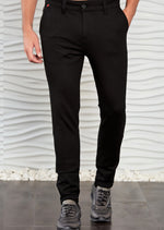 Black Side Pocket Double Knit Pants