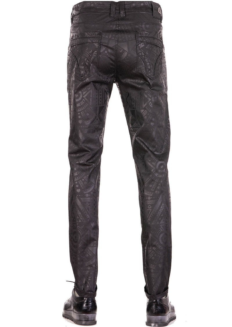 Black Aztec Print 2-Pieces Suit