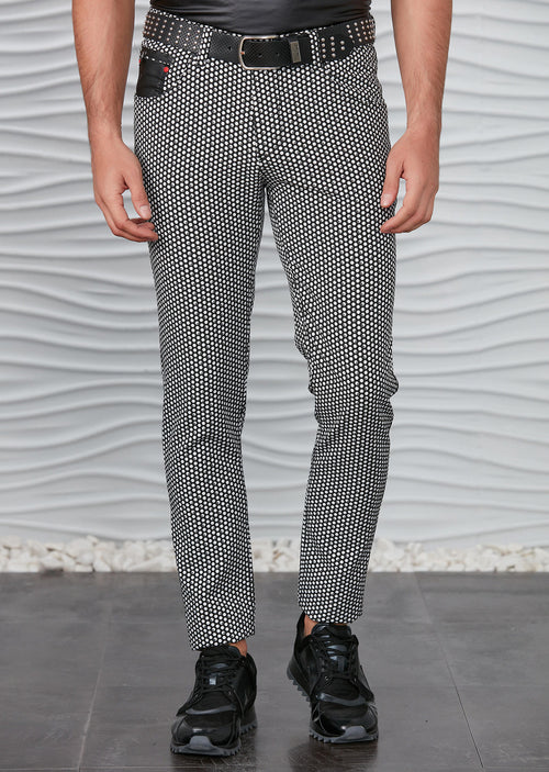 Black Polkadot Luxe Pants