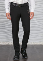 Black Gold Vertical Zipper Pants