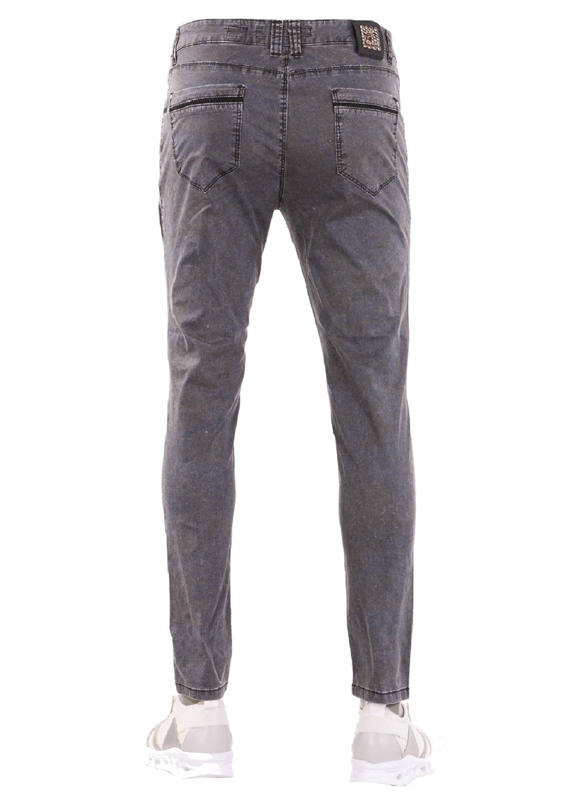 Gray Mesh Detailed Pants