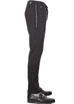 Black Side Studded Tech Pants