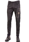 Black Waxed Studded Luxe Jeans