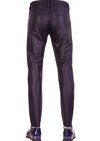 Navy D-Loop Ring Waxed Pants