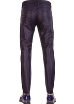 Navy D-Loop Ring Waxed Pants