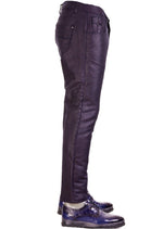 Navy D-Loop Ring Waxed Pants