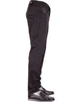 Black Triple D-Buckle Tech Pants