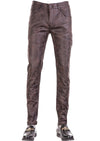 Brown Distressed Texture Pants