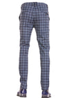 Navy "Miami" Plaid Stretch Pants