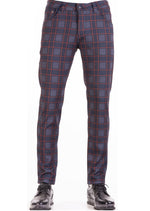 Navy "Nyc" Plaid Stretch Pants