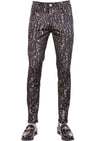 Black Gold "Alphabet" Print Luxe Pants