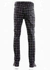Black White "Words" Zipper Pants