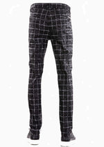 Black White "Words" Zipper Pants
