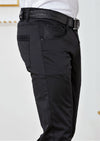 Black Meander Embroidery Pants