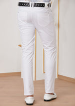 White "Star Studded" Stretchy Pants