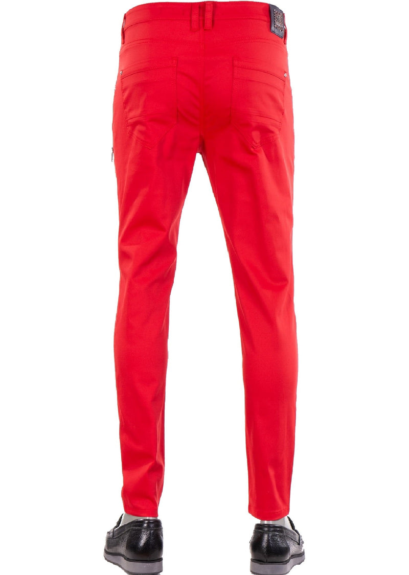 Red Gold "V-Zipper" Tech Pants