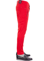 Red Gold "V-Zipper" Tech Pants