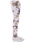 White Brown Cloud Tie-Dye Jeans