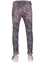 Gray Swirl Tie-Dye Jeans