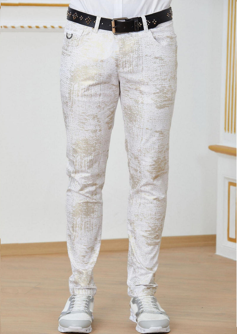 White Gold Foil Stretchy Pants