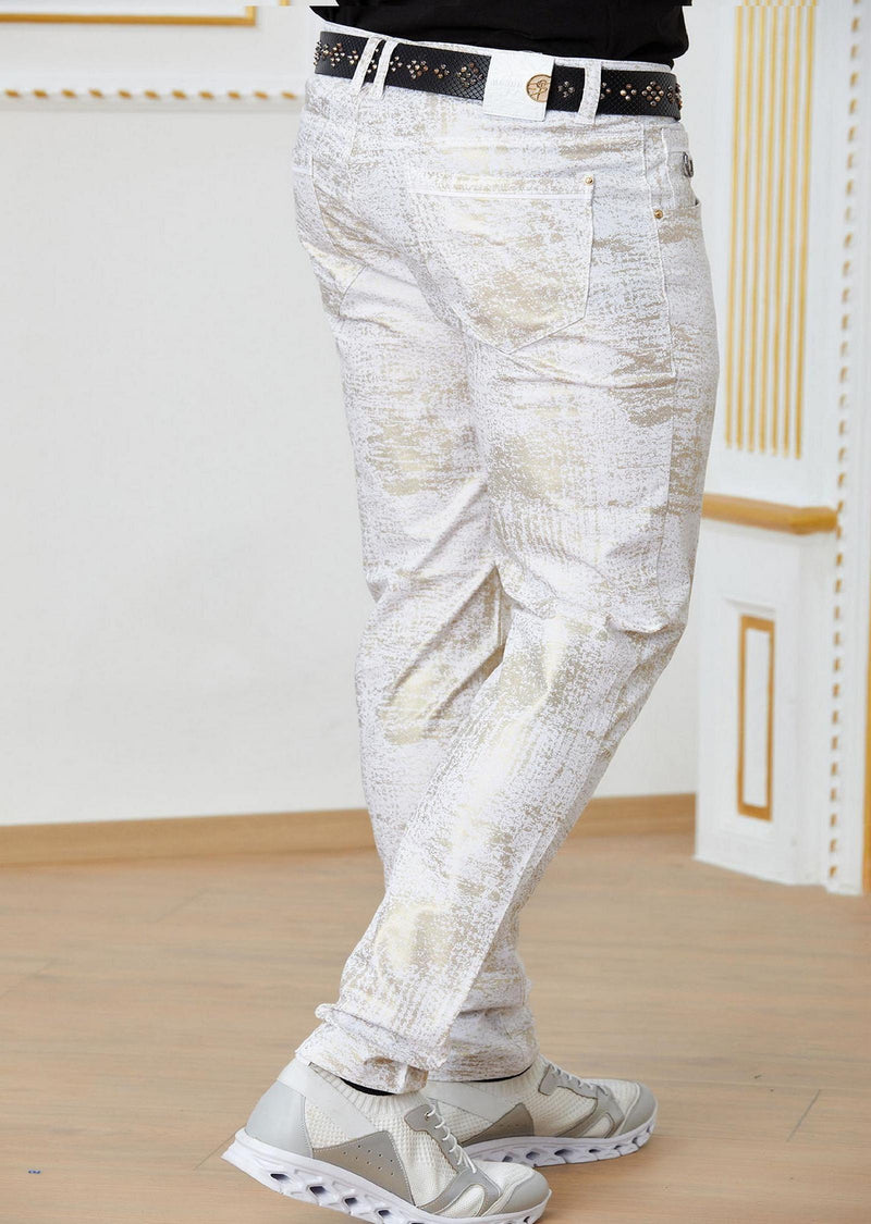 White Gold Foil Stretchy Pants – MONDO Menswear