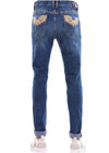 Blue Fleur De Lis Wings Jeans