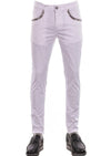 White Silver "Pocket" Studded Pants
